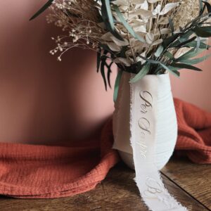 Ruban de bouquet de mariée - Mousseline de soie
