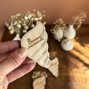 Magnet coquillage fleuri