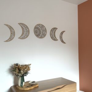 Décoration murale Phases de la lune - Motif mandala