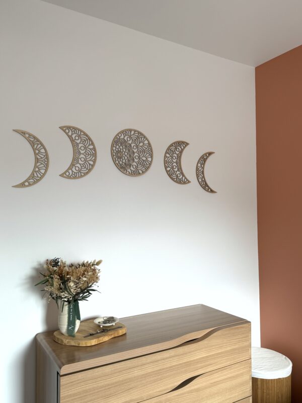 Décoration murale Phases de la lune - Motif mandala