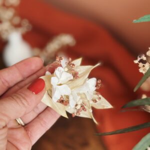 Barrette Fleurs séchées - Modèle Charlotte