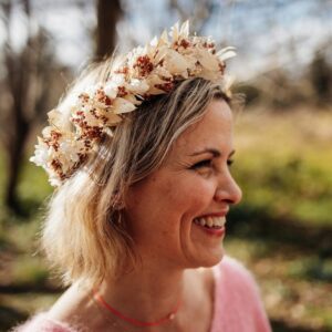 Couronne cheveux Fleurs séchées - Modèle Charlotte