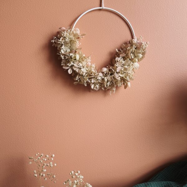 Tendre Rosée - Couronne florale 15 cm – Image 3