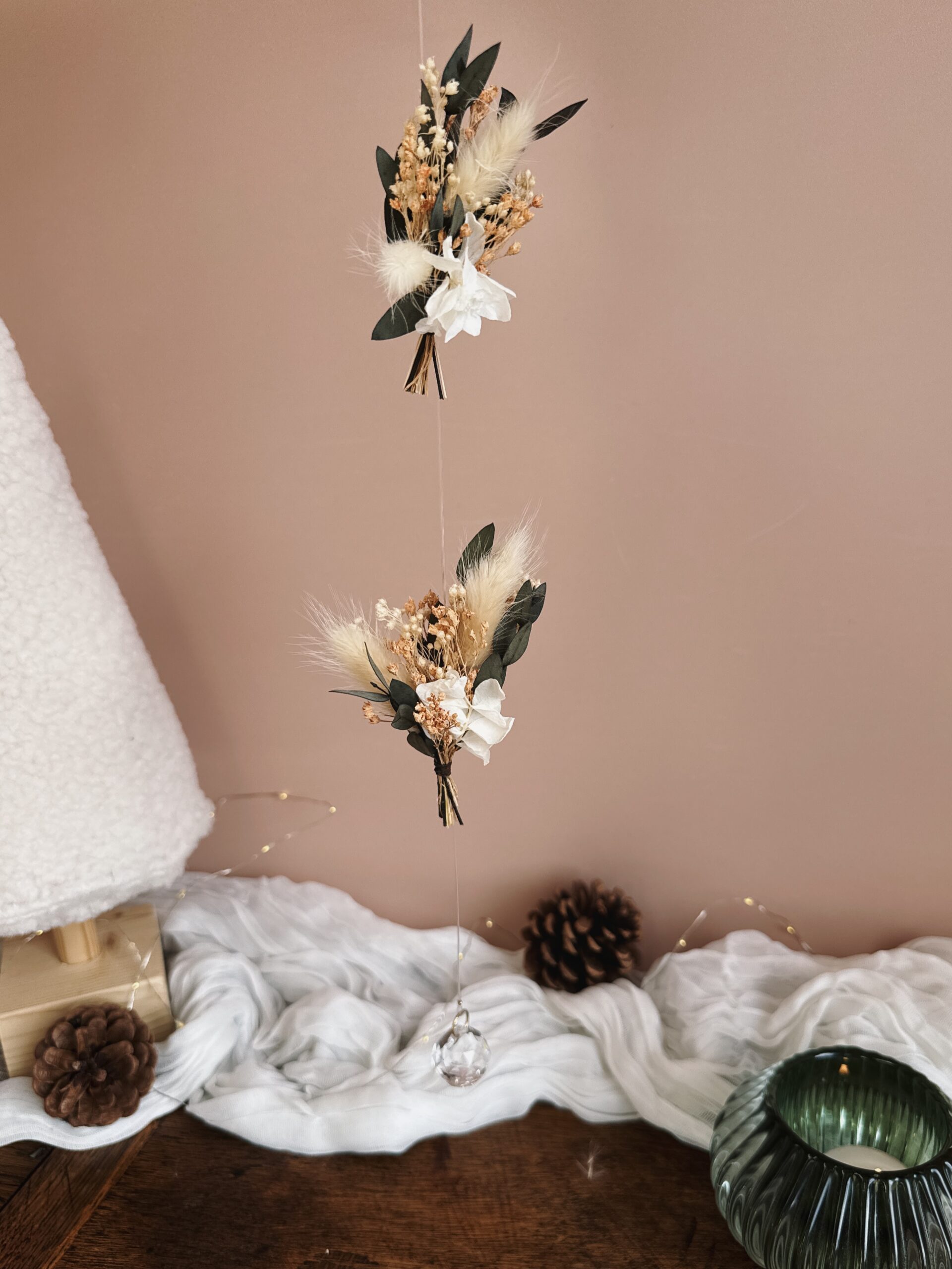 Rêve Suspendu — Guirlande verticale fleurs séchées et suncatcher – Image 7