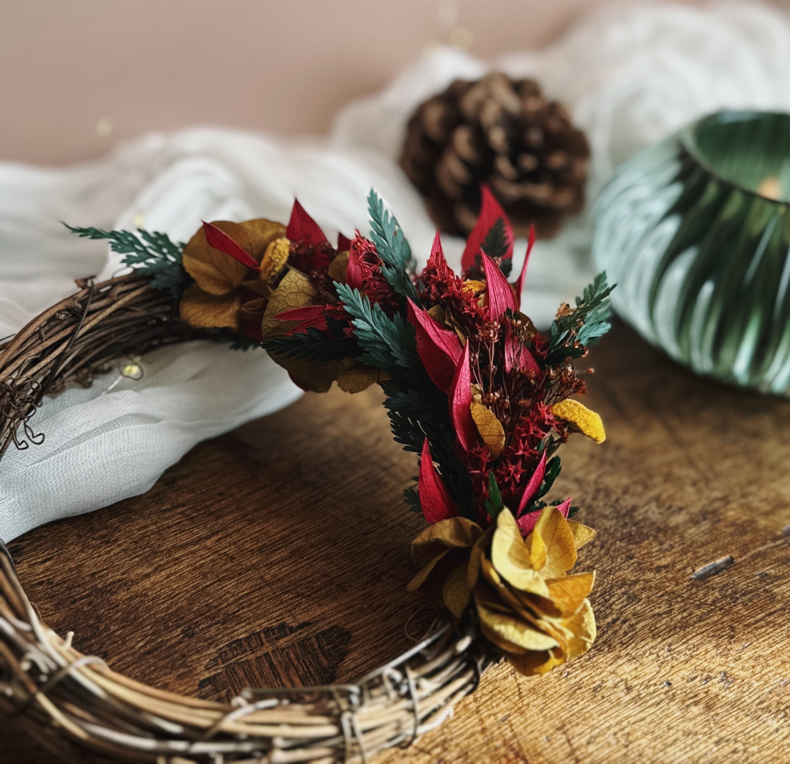 Éclat de Vigne — Couronne florale vive & lumineuse – Image 4