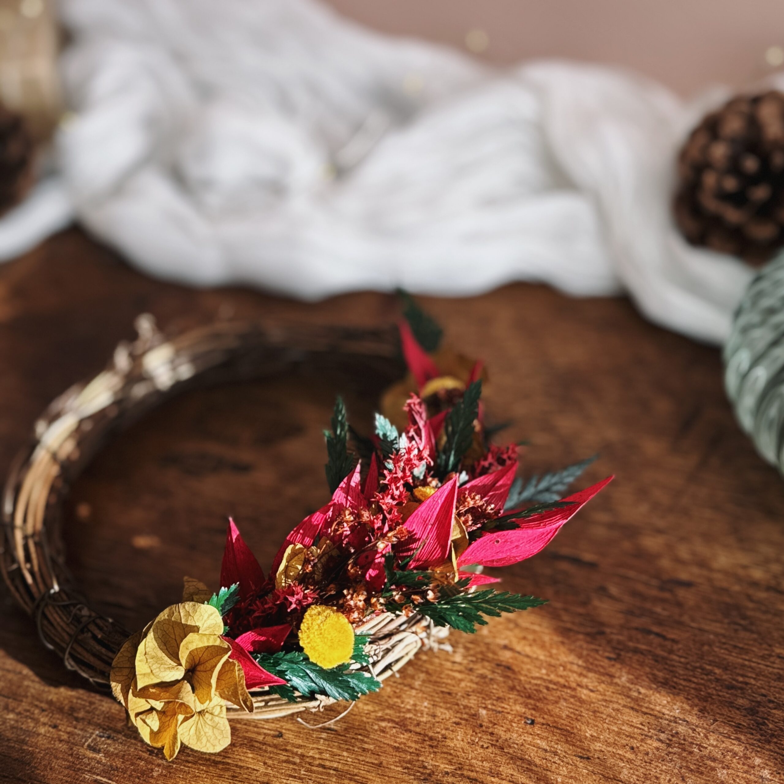 Éclat de Vigne — Couronne florale vive & lumineuse – Image 9