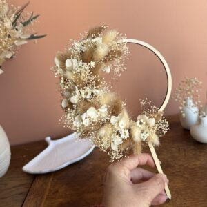 Cake topper rond fleuri