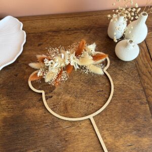 Cake topper Ourson terracota